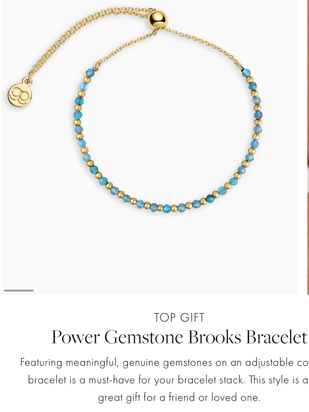 Gorjana Apetite and Gold Beaded Adjustable Bracelet